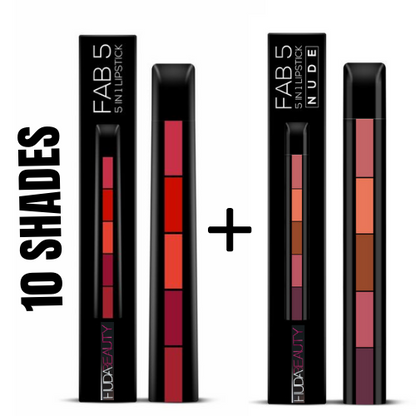 OmniGlam Lip Kit Pop-Up Lipstick (5+5 Shades)