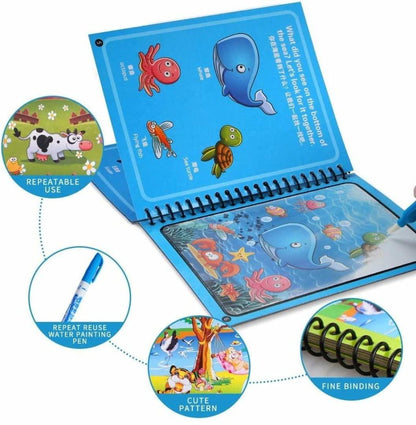 REUSABLE Magical Water Painting Book 🎨(Set of 4)