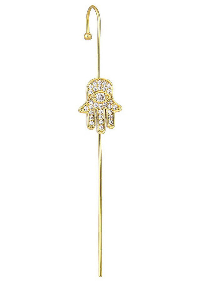 Elegant Hamsa Hand Earcuff