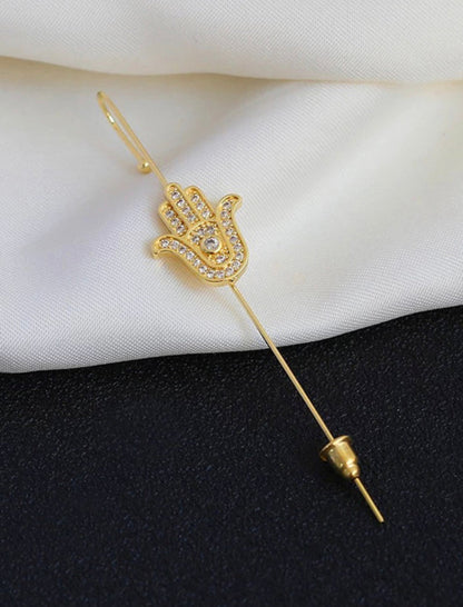 Elegant Hamsa Hand Earcuff