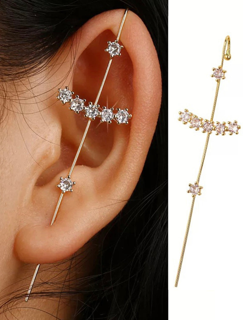 Elegant Diamond Anchor Ear Cuff